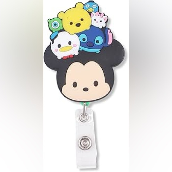 Disney Other - Disney Tsum Tsum Mickey Character Badge Holder - Black, Yellow, Blue